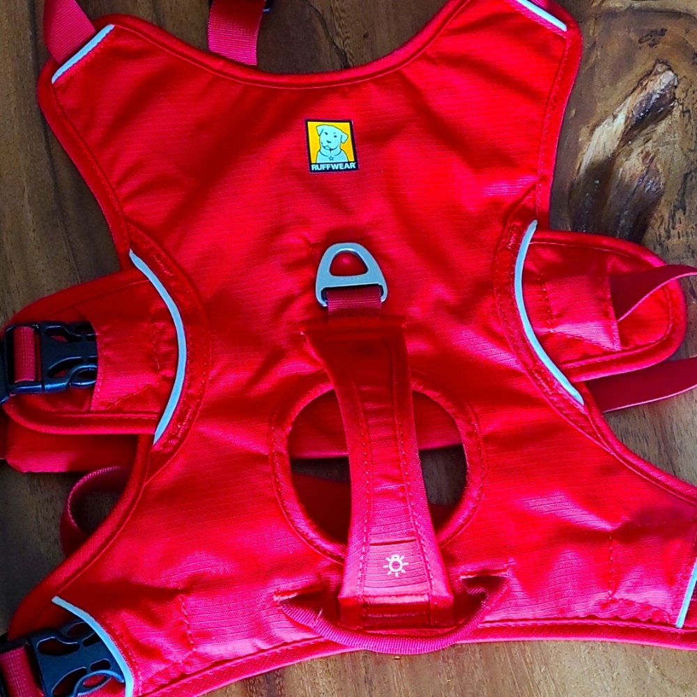 Ruffwear red harness for medium size dog